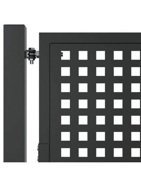 Cancello Giardino Antracite 105x225 cm in Acciaio