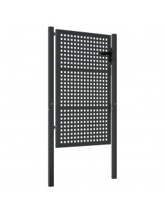 Cancello Giardino Antracite 105x175 cm in Acciaio