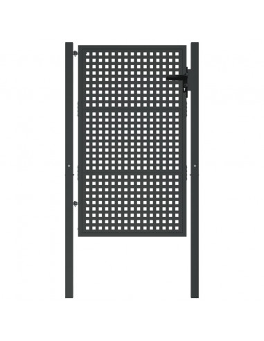 Cancello Giardino Antracite 105x175 cm in Acciaio