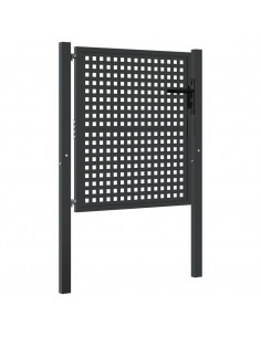 Cancello da Giardino Antracite 100x100 cm in Acciaio