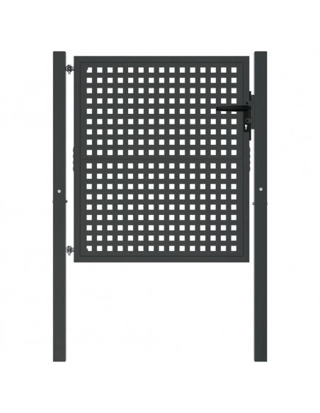 Cancello Giardino Antracite 105x125 cm in Acciaio