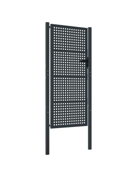 Cancello Giardino Antracite 105x250 cm in Acciaio