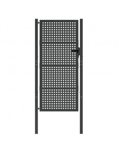 Cancello Giardino Antracite 105x250 cm in Acciaio