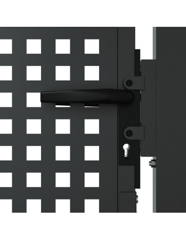 Cancello Giardino Antracite 105x250 cm in Acciaio