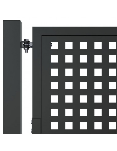 Cancello Giardino Antracite 105x250 cm in Acciaio