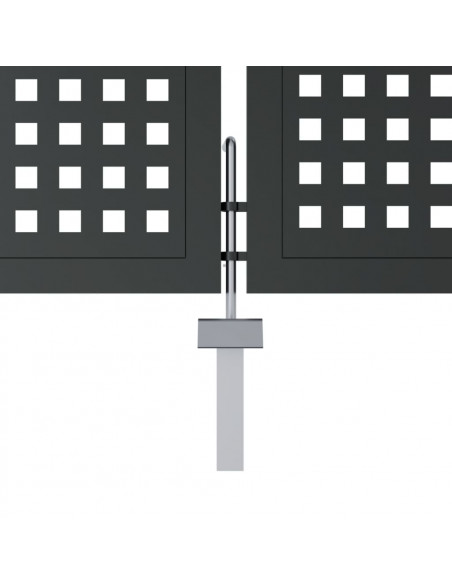 Cancello da Giardino Antracite 400x175 cm in Acciaio