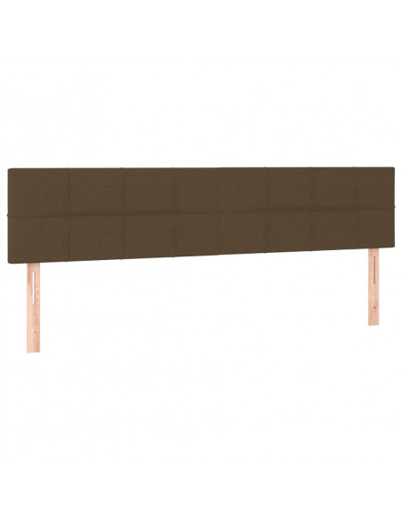 Giroletto a Molle con Materasso Marrone Scuro 160x200cm Tessuto