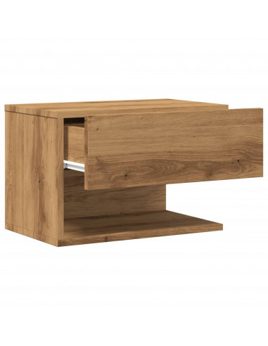 Comodini a Muro 2 pz Rovere Artigianale