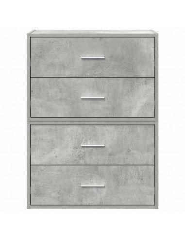 Armadi con 2 Cassetti 2 pz Grigio Cemento 60x31x40cm Truciolato