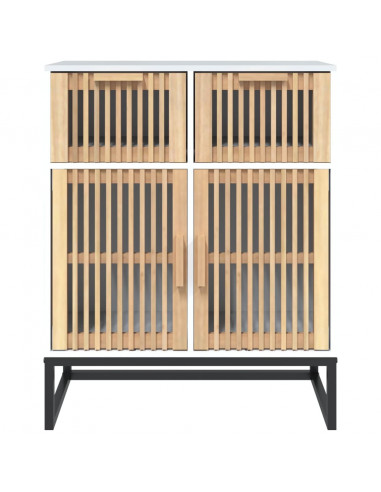 Credenza Bianca 60x30x75 cm in Legno Multistrato