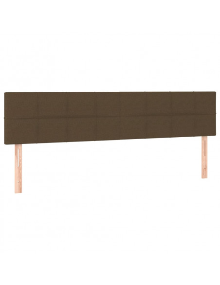 Giroletto a Molle con Materasso Marrone Scuro 160x200cm Tessuto