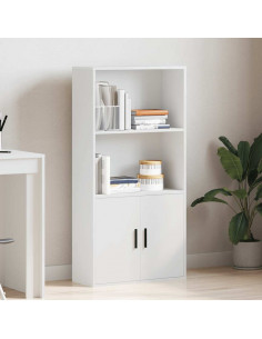 Libreria Bianca 60x24x120 cm in Legno Multistrato 2