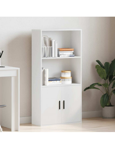 Libreria Bianca 60x24x120 cm in Legno Multistrato