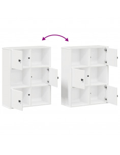 Libreria Bianca 60x24x76,5 cm in Legno Multistrato 2