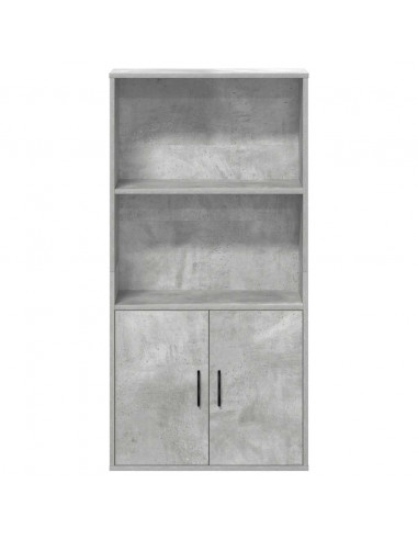 Libreria Grigio Cemento 60x24x120 cm in Legno Multistrato