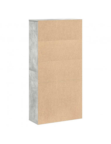 Libreria Grigio Cemento 60x24x120 cm in Legno Multistrato