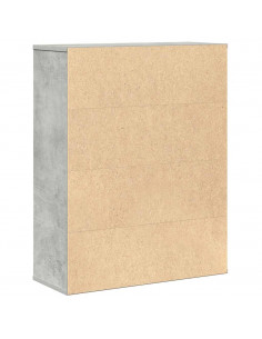 Libreria Grigio Cemento 60x24x76,5 cm in Legno Multistrato