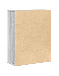 Libreria Grigio Sonoma 60x24x76,5 cm in Legno Multistrato