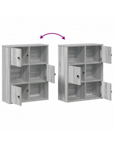 Libreria Grigio Sonoma 60x24x76,5 cm in Legno Multistrato 2