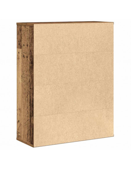Libreria Legno Vecchio 60x24x76,5 cm in Legno Multistrato