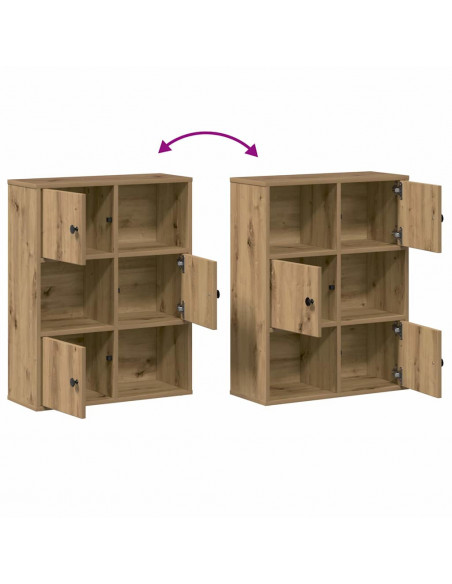 Libreria Rovere Artigianale 60x24x76,5 cm in Legno Multistrato