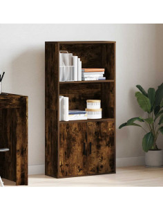 Libreria Rovere Fumo 60x24x120 cm in Truciolato 2