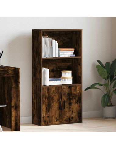 Libreria Rovere Fumo 60x24x120 cm in Truciolato