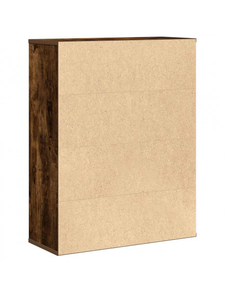 Libreria Rovere Fumo 60x24x76,5 cm in Legno Multistrato