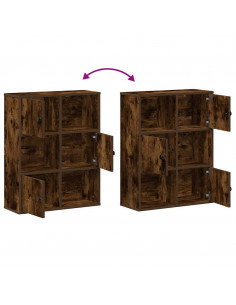 Libreria Rovere Fumo 60x24x76,5 cm in Legno Multistrato 2