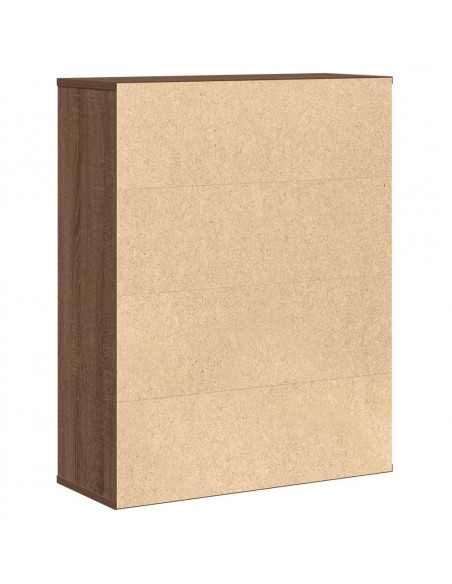 Libreria Rovere Marrone 60x24x76,5 cm in Legno Multistrato