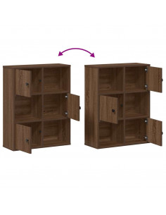 Libreria Rovere Marrone 60x24x76,5 cm in Legno Multistrato 2