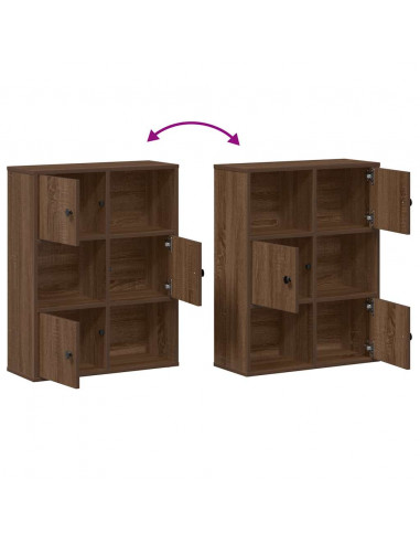 Libreria Rovere Marrone 60x24x76,5 cm in Legno Multistrato