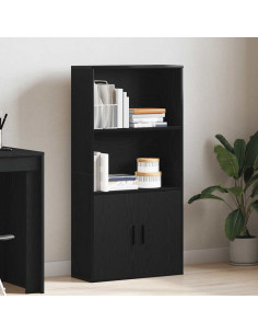 Libreria Rovere Nero 60x24x120 cm in Legno Multistrato 2