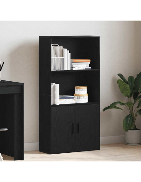 Libreria Rovere Nero 60x24x120 cm in Legno Multistrato