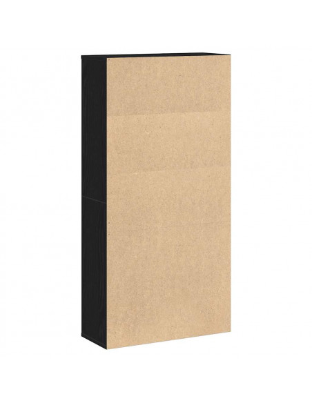 Libreria Rovere Nero 60x24x120 cm in Legno Multistrato