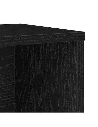 Libreria Rovere Nero 60x24x76,5 cm in Legno Multistrato