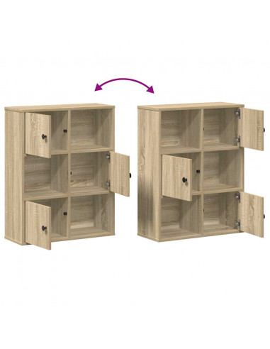 Libreria Rovere Sonoma 60x24x76,5 cm in Legno Multistrato