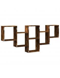 Mensola a Muro Rovere Fumo 159x18x66 cm in Truciolato