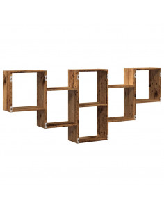 Scaffale a Parete Legno Vecchio 159x18x66 cm in Truciolato