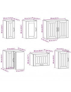 Set Mobili da Cucina 11 pz Lucca Rovere Sonoma in Truciolato