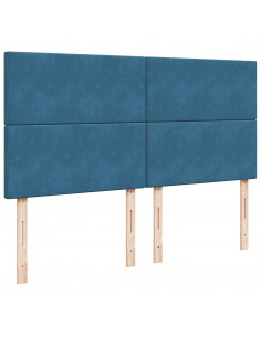 Struttura Letto Pouf con Materassi 160x200 cm Velluto