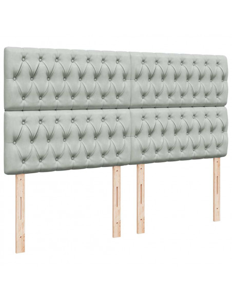 Struttura Letto Pouf con Materassi 180x200 cm Velluto