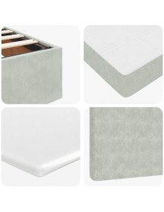 Struttura Letto Pouf con Materassi 180x200 cm Velluto
