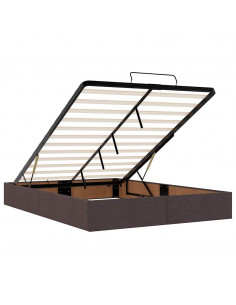 Struttura Letto Pouf con Materasso 140x200 cm in Tessuto