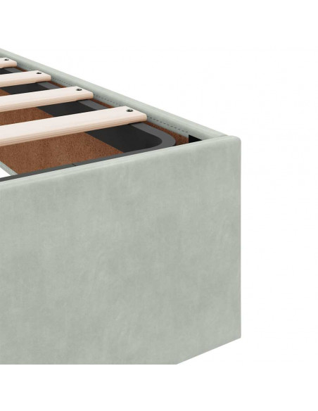 Struttura Letto Pouf con Materasso 180x200 cm in Velluto