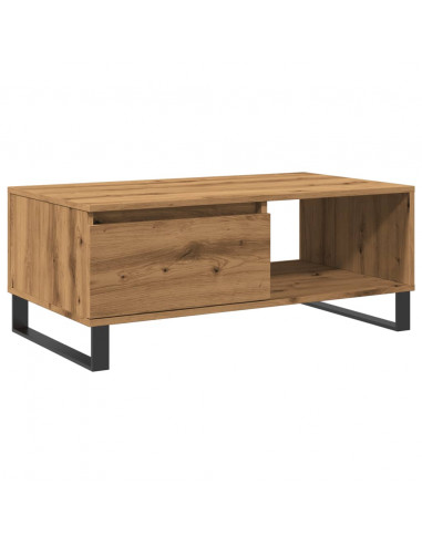 Tavolino da Salotto Rovere Artigianale 90x50x36,5 cm Truciolato