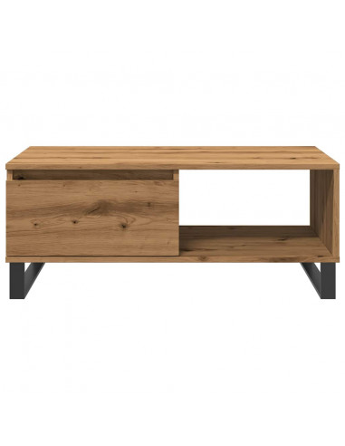 Tavolino da Salotto Rovere Artigianale 90x50x36,5 cm Truciolato