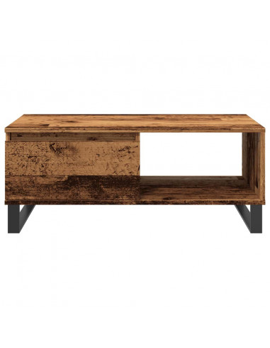 Tavolino da Salotto Legno Antico 90x50x36,5 cm in Truciolato