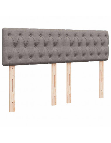 Struttura Letto Pouf con Materasso Tortora 140x200cm in Tessuto