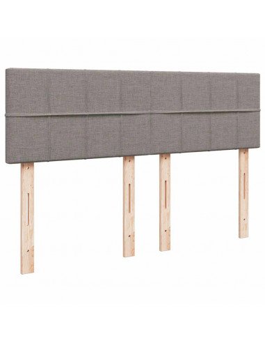 Struttura Letto Pouf con Materasso Tortora 140x200cm in Tessuto